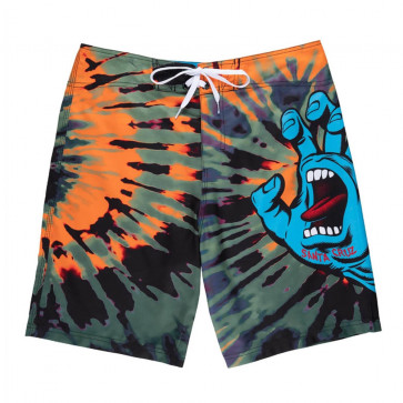 SANTA CRUZ BOARDSHORT UOMO SCREAMING HAND BLACK ORANGE GREEN