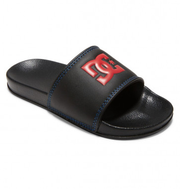 DC CIABATTE SLIDE BLACK/RED PRINT