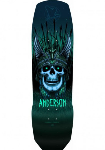 POWELL PERALTA TAVOLA SKATEBOARD  ANDY ANDERSON 7 PLY TEAL 9,13" 