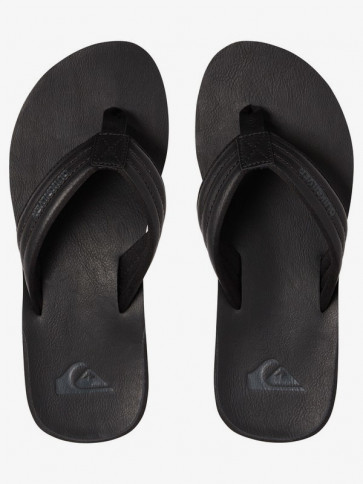 QUIKSILVER SANDALI UOMO CARVER NUBUCK SOLID BLACK