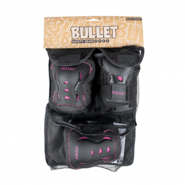 BULLET PROTEZIONI TRIPLE PADSET BLAST V2 JUNIOR BLACK PINK