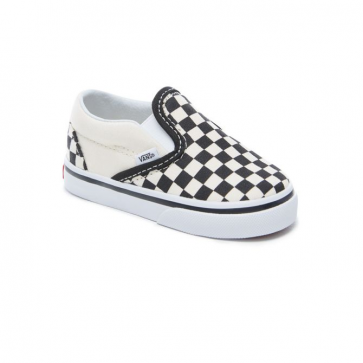 VANS SCARPE BAMBINO CLASSIC SLIP ON BLACK AND WHITE CHECKERBOARD