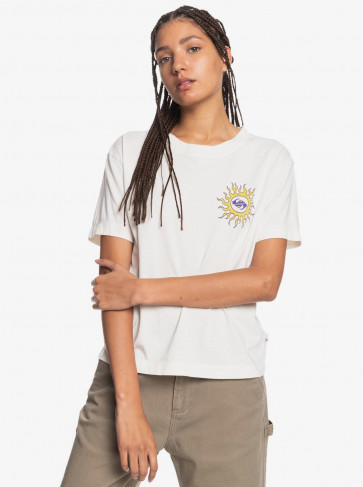QUIKSILVER T-SHIRT DONNA COLORFUL LAND LILY WHITE