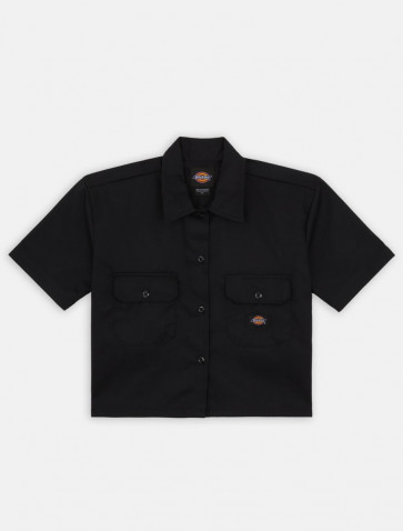DICKIES CAMICIA DONNA WORK SHIRT CROPPED BLACK