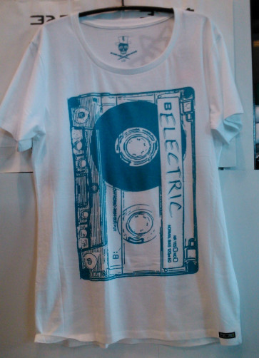 ELECTRIC T-SHIRT DONNA MIX TAPE S/S OVERSIZED SCOOP WHITE