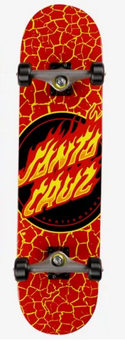 SANTA CRUZ SKATEBOARD COMPLETO FLAME DOT LARGE 8,25" X 31,5"