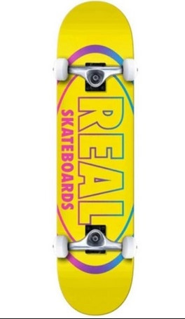 REAL SKATEBOARD COMPLETO TEAM EDITION OVAL XLG 8.25" BLUE