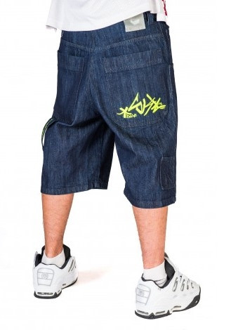 BLUESKIN SHORTS UOMO BAGGY REFLECT LIME