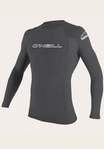 O'NEILL LICRA UOMO BASIC SKINS L/S RASH GUARD GRAPHITE