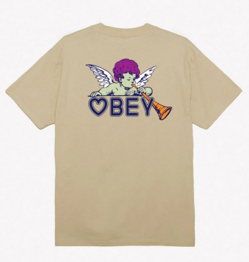 OBEY T-SHIRT UOMO BABY ANGEL SAND