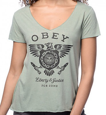 OBEY T-SHIRT DONNA LIBERTY& JUSTICE DYLAN SAGE