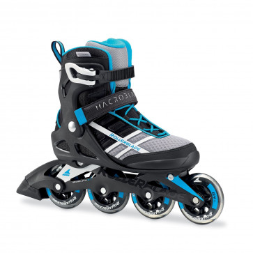 ROLLERBLADE PATTINI IN-LINEA MACROBLADE 84 W NERO/BLU/CIANO