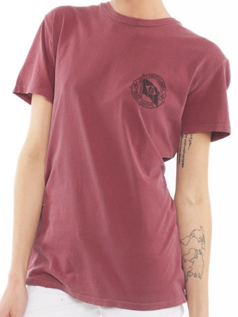 OBEY T-SHIRT DONNA RESPECT EXISTENCE MERLOT