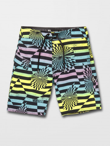 VOLCOM BOARDSHORT RAGAZZO MOD-TECH STONE STRIPE 16" ANTIGUA SAND