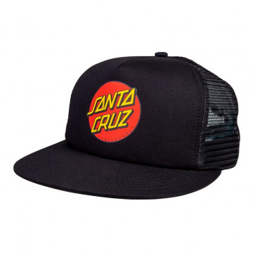 SANTA CRUZ CAPPELLINO CLASSIC DOT MESH CAP BLACK BLACK