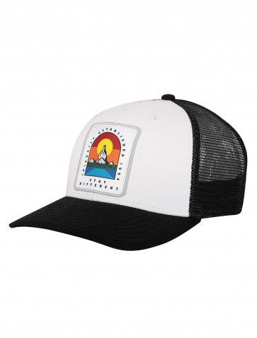 IRIEDAILY CAPPELLINO STONEFINGER MESH CAP BLACK WHITE