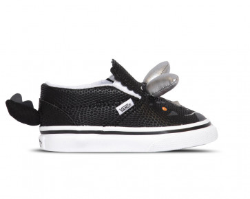 VANS SCARPE BAMBINO SLIP ON TRICERATOPS DINO BLACK TRUE WHITE