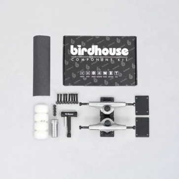 BIRDHOUSE COMPONENT KIT TRUCKS 5,25"SILVER BLACK