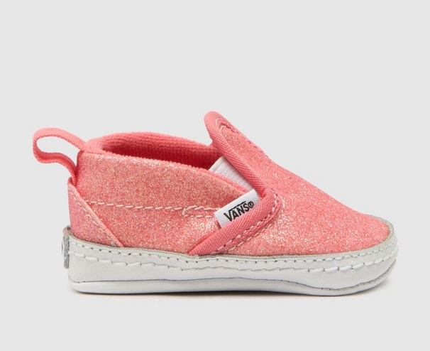 VANS SCARPE NEONATO SLIP ON V CRIB GLITTER PINK East Wind Skate Shop