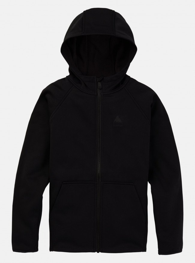 BURTON FELPA RAGAZZO CROWN WEATHERPROOF FULL ZIP FLEECE TRUE BLACK East Wind Skate Shop