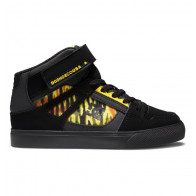 DC SCARPE RAGAZZO PURE HIGH ELASTIC BLACK YELLOW RED