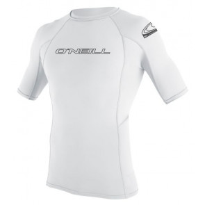 O'NEILL LICRA UOMO BASIC SKINS S/S RASH GUARD WHITE