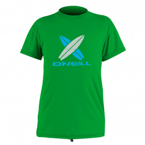 O'NEILL LICRA BAMBINO BOYS TODDLER SKINS S/S RASH TEE CLEAN GREEN