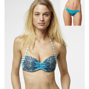 O'NEILL BIKINI PW MIRISSA MOLDEN TOP CHEEKY BOTTOM BLUE AOP 