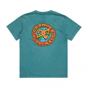 DC T-SHIRT UOMO SPINNER DEEP TEAL ACID WASH