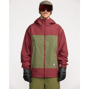 VOLCOM GIACCA SNOWBOARD UOMO ARTHUR 3L JACKET BURNT RED