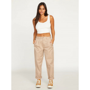 VOLCOM PANTALONI DONNA FROCHIECKIE TROUSERS TAUPE