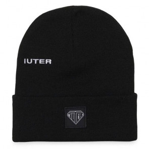 IUTER BERRETTO BEANIE LOGO FOLD BLACK