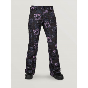 VOLCOM PANTALONE SNOWBOARD DONNA BRIDGER INSULATED PANT BLACK FLORAL PRINT