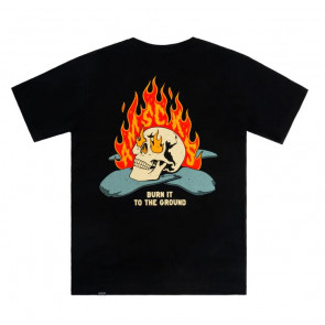 AMERICAN SOCKS T-SHIRT UOMO BURN IT THE GROUND BLACK