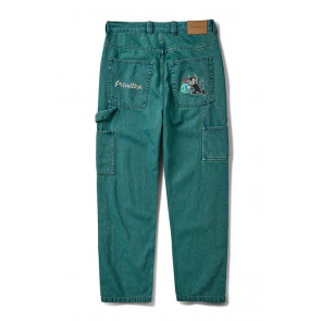 PRIMITIVE PANTALONI UOMO SAVION CARPENTER PANT GREEN