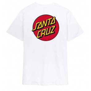 SANTA CRUZ T-SHIRT UOMO CLASSIC DOT CHEST WHITE