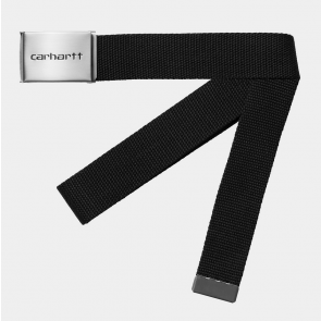 CARHARTT WIP CINTURA UOMO CLIP BELT CHROME BLACK