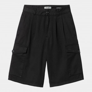 CARHARTT WIP SHORT DONNA COLLINS BLACK GARMENT DYED