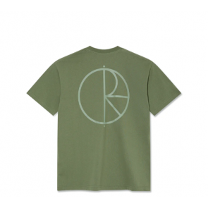 POLAR T-SHIRT UOMO CONTRAST TEE STROKE LOGO MOSS GREEN