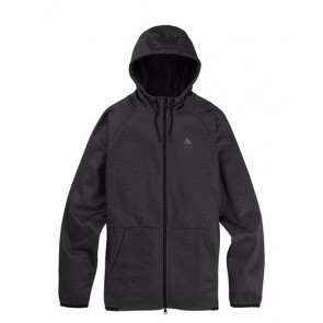 BURTON FELPA UOMO CROWN WHEATHERPROF FZ TRUE BLACK