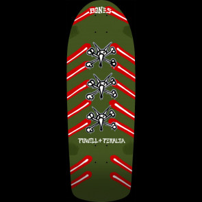 POWELL PERALTA TAVOLA SKATEBOARD OG RAT BONES OLIVE GREEN 10"