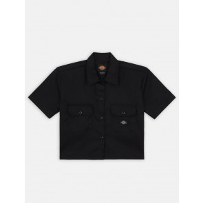 DICKIES CAMICIA DONNA WORK SHIRT CROPPED BLACK