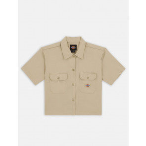 DICKIES CAMICIA DONNA WORK SHIRT CROPPED KAKI