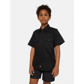 DICKIES CAMICIA BAMBINO RAGAZZO WORK SHIRT BLACK