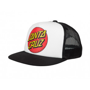 SANTA CRUZ CAPPELLINO BOYS SNAPBACK YOUTH CLASSIC DOT WHITE BLACK