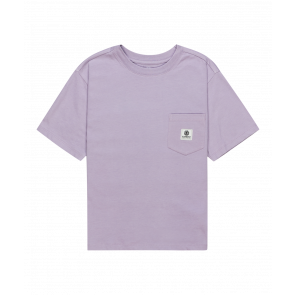 ELEMENT T-SHIRT DONNA BASIC POCKET LABEL W LAVENDER GRAY