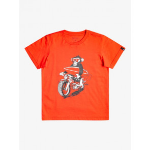 QUIKSILVER T-SHIRT BAMBINO PRIMATES MOTOR CHERRY TOMATO