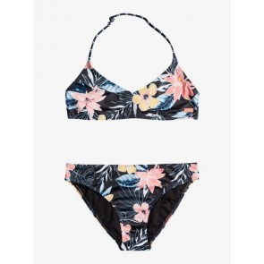 ROXY BIKINI BAMBINA FLOWERS ADDICT ANTRACHITE