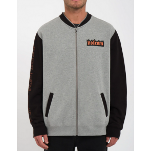 VOLCOM FELPA UOMO FA NANDO VON ARB ZIP HEATHER GREY