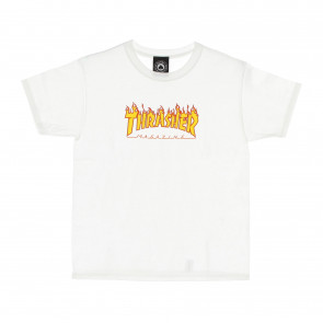 THRASHER T-SHIRT RAGAZZO FLAME WHITE